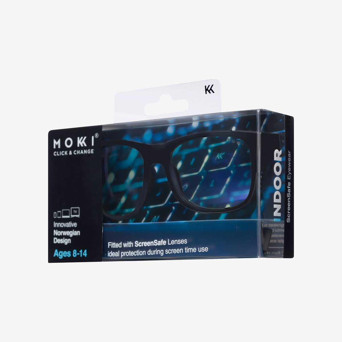 Mokki ScreenSafe Glasses (8-14 years) - Black In Packaging