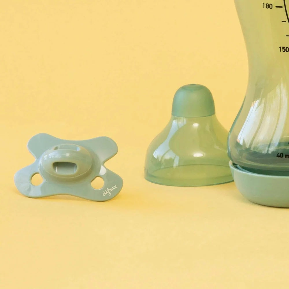 Difrax Pacifier (Newborn) - Sage with Bottle
