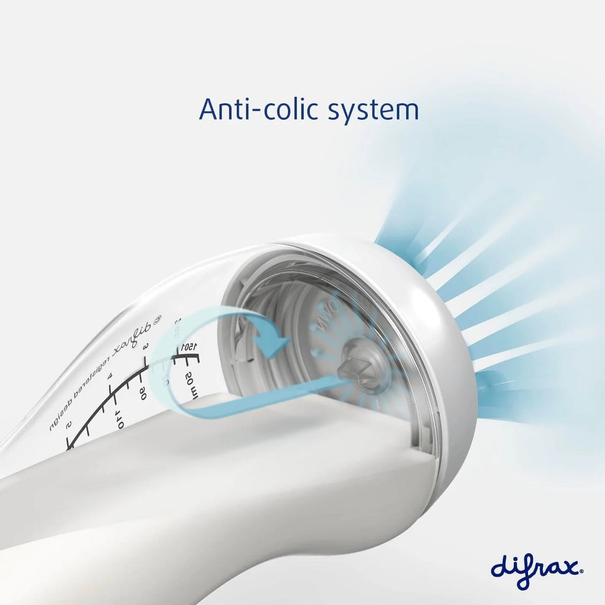 Difrax S-baby Bottle with Anti-Colic Valve - Close Up Image