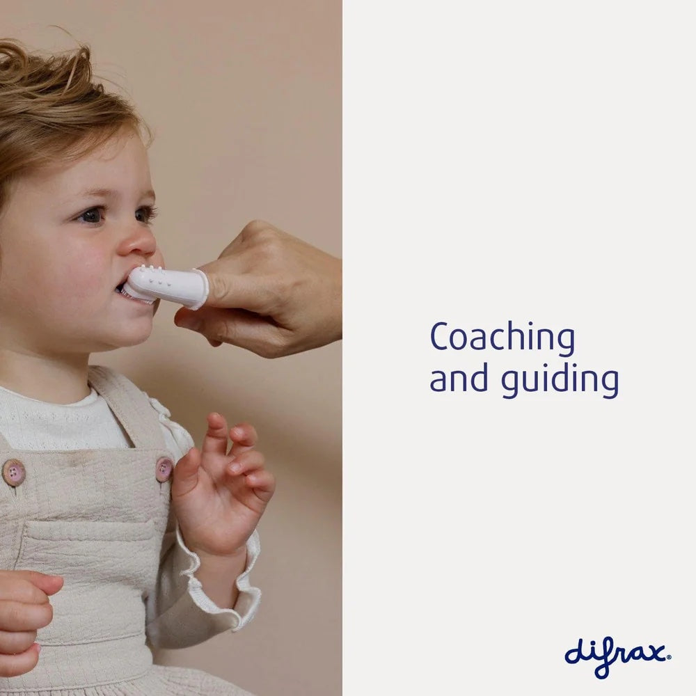 Difrax Silicone Fingertip Toothbrush - Coaching & Guiding