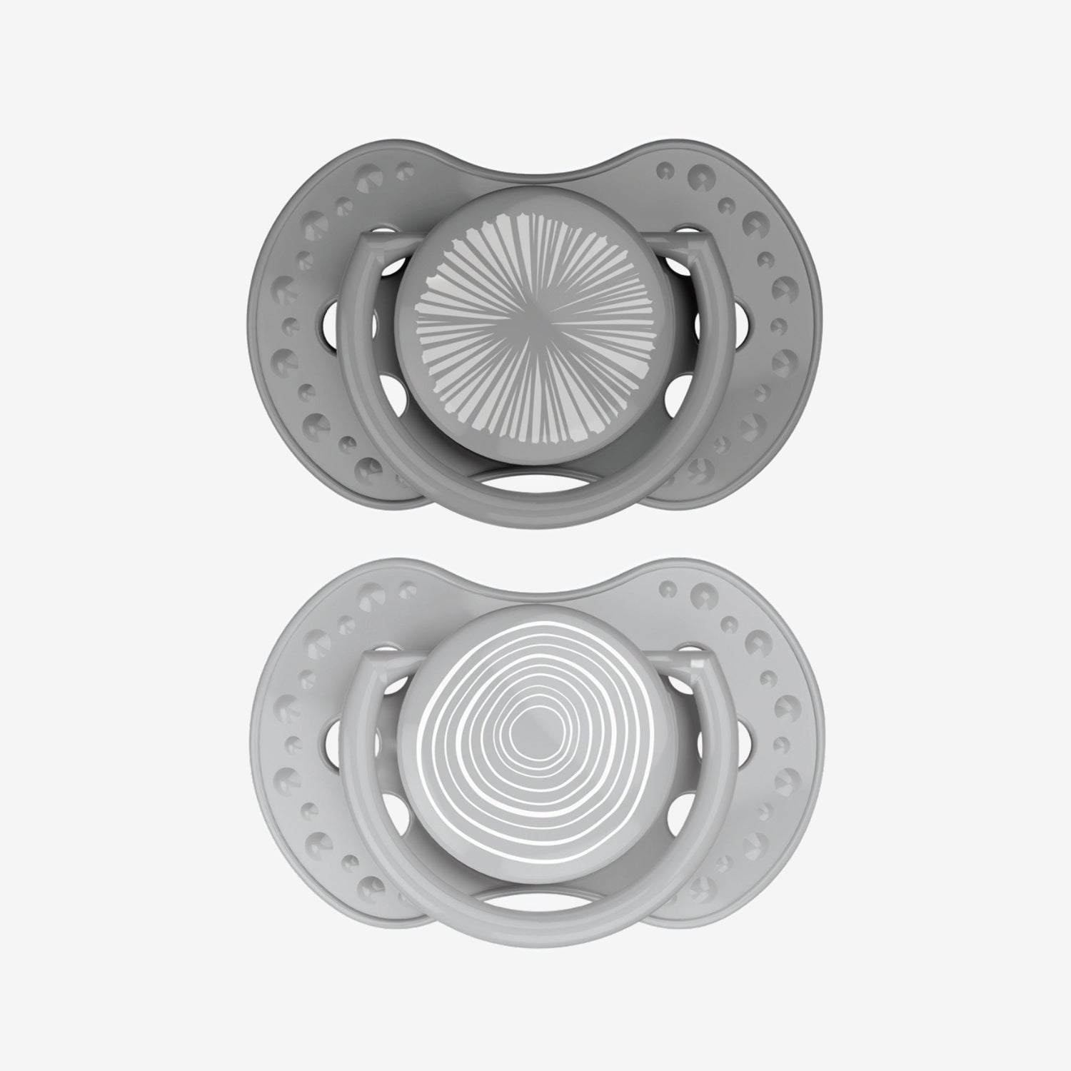 Difrax LOVI Dynamic Pacifier (18+ Months) - Harmony - Dark Grey/ Light Grey