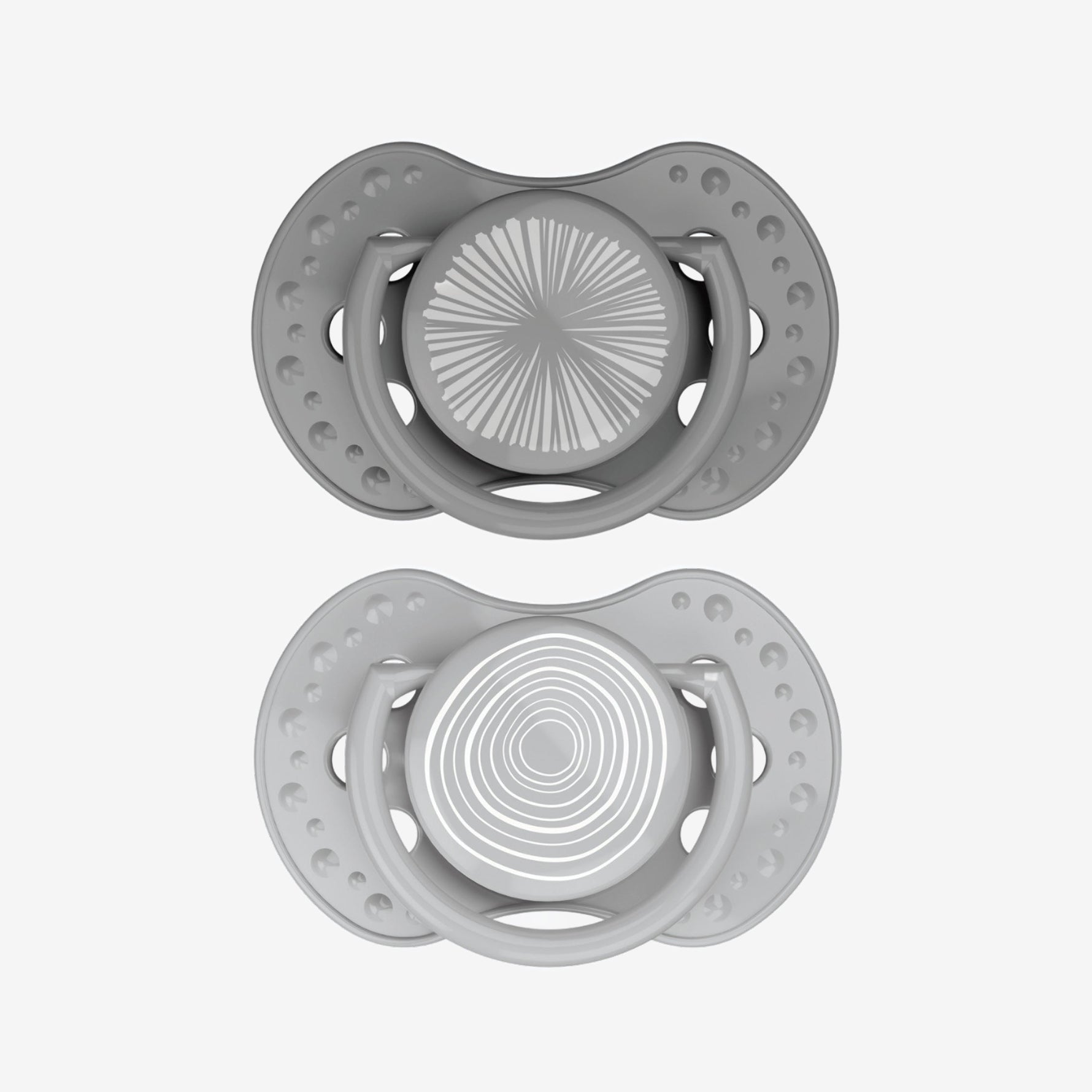Difrax LOVI Dynamic Pacifier (18+ Months) - Harmony - Dark Grey/ Light Grey