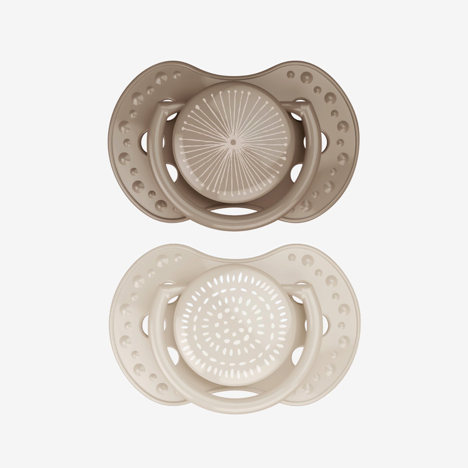 Difrax LOVI Dynamic Pacifier (3-6 months) - Harmony - Dark Brown/Creme