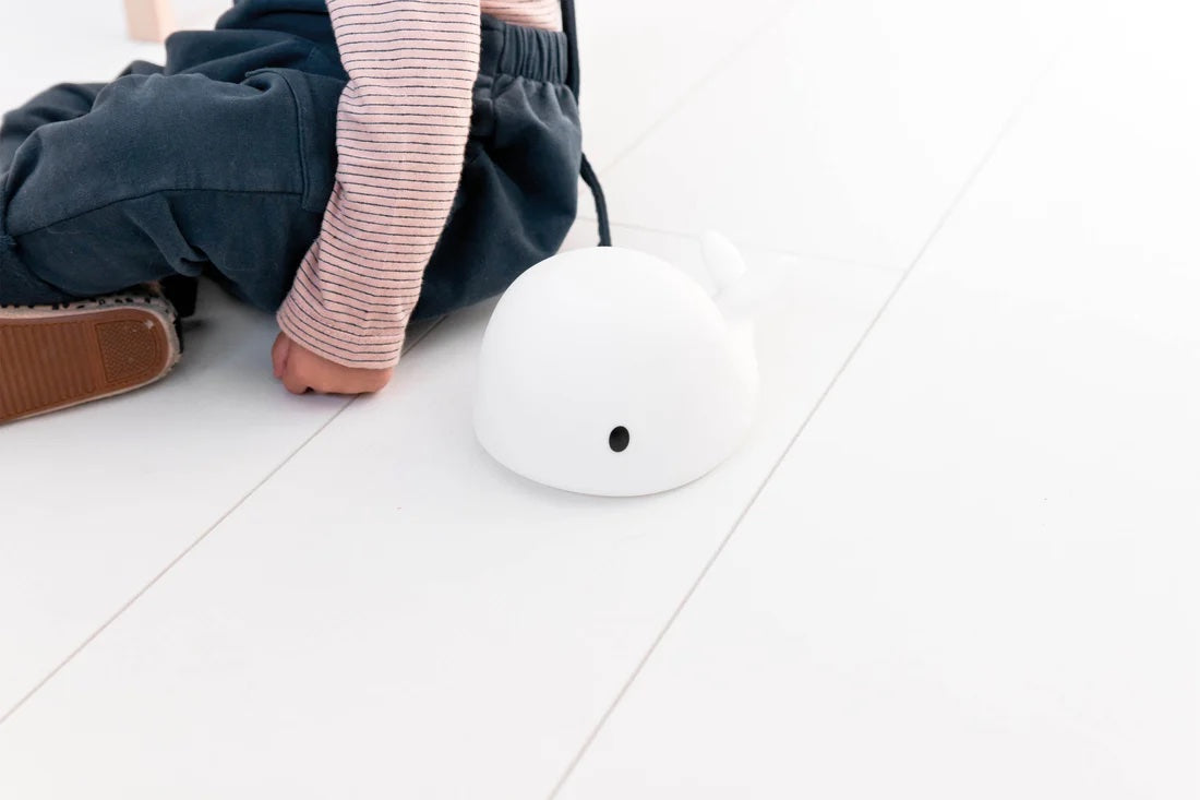 Moby Night Light (White) - behind sitting child