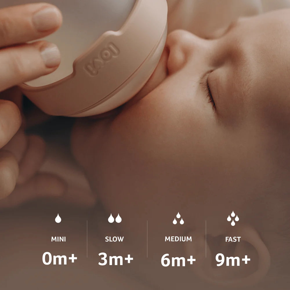 Difrax LOVI Mammafeel - Baby Feeding with Teat Flow Diagram