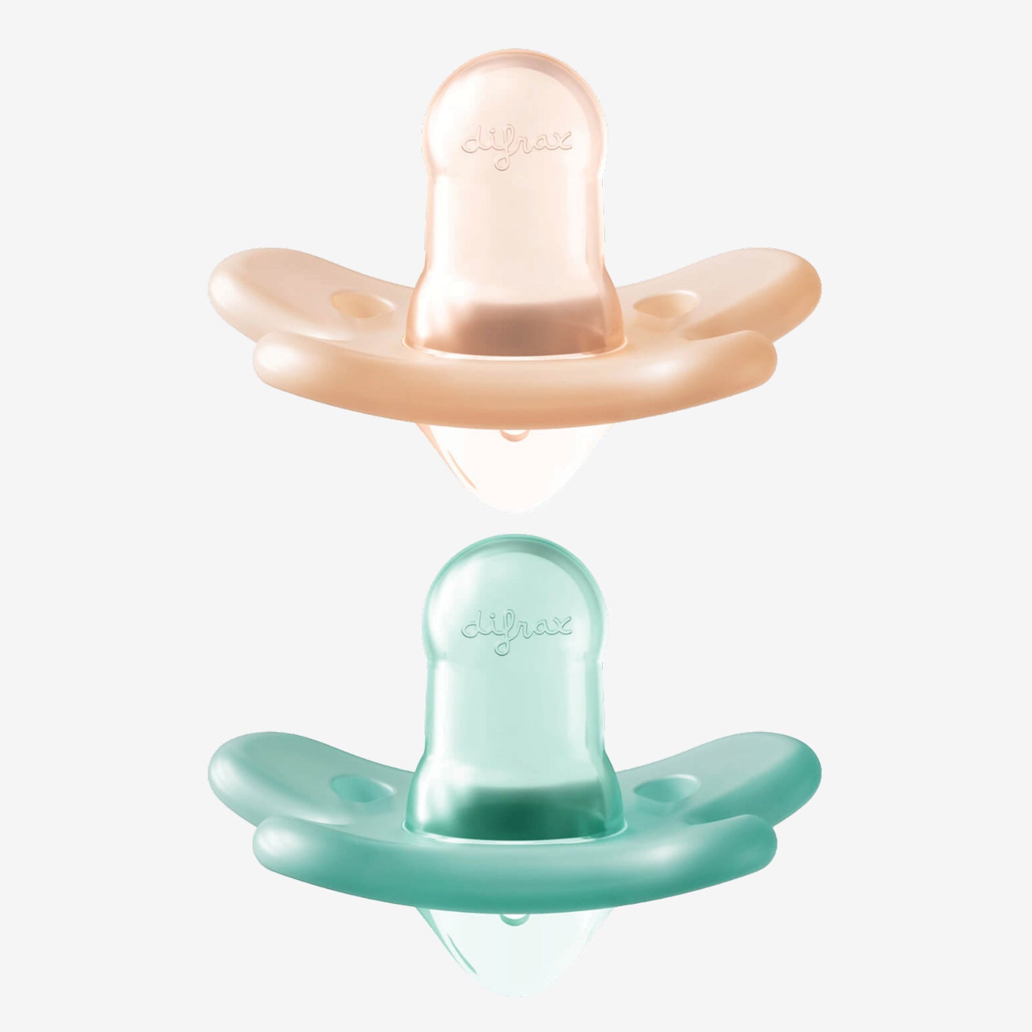 Difrax Silicone Pinky Pacifier - Duo Pack - Side View