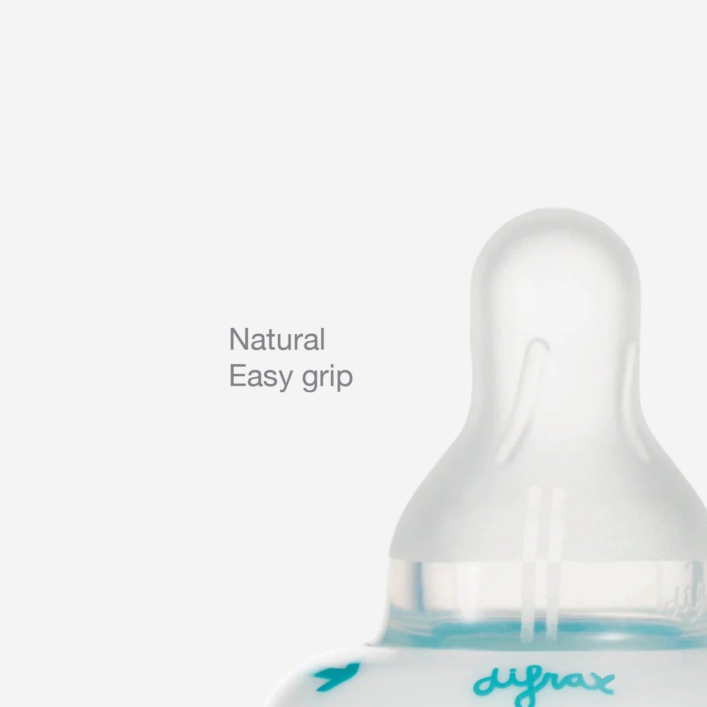 Difrax 1-2-3 Ring with Variflow Teat Natural - Easy Grip
