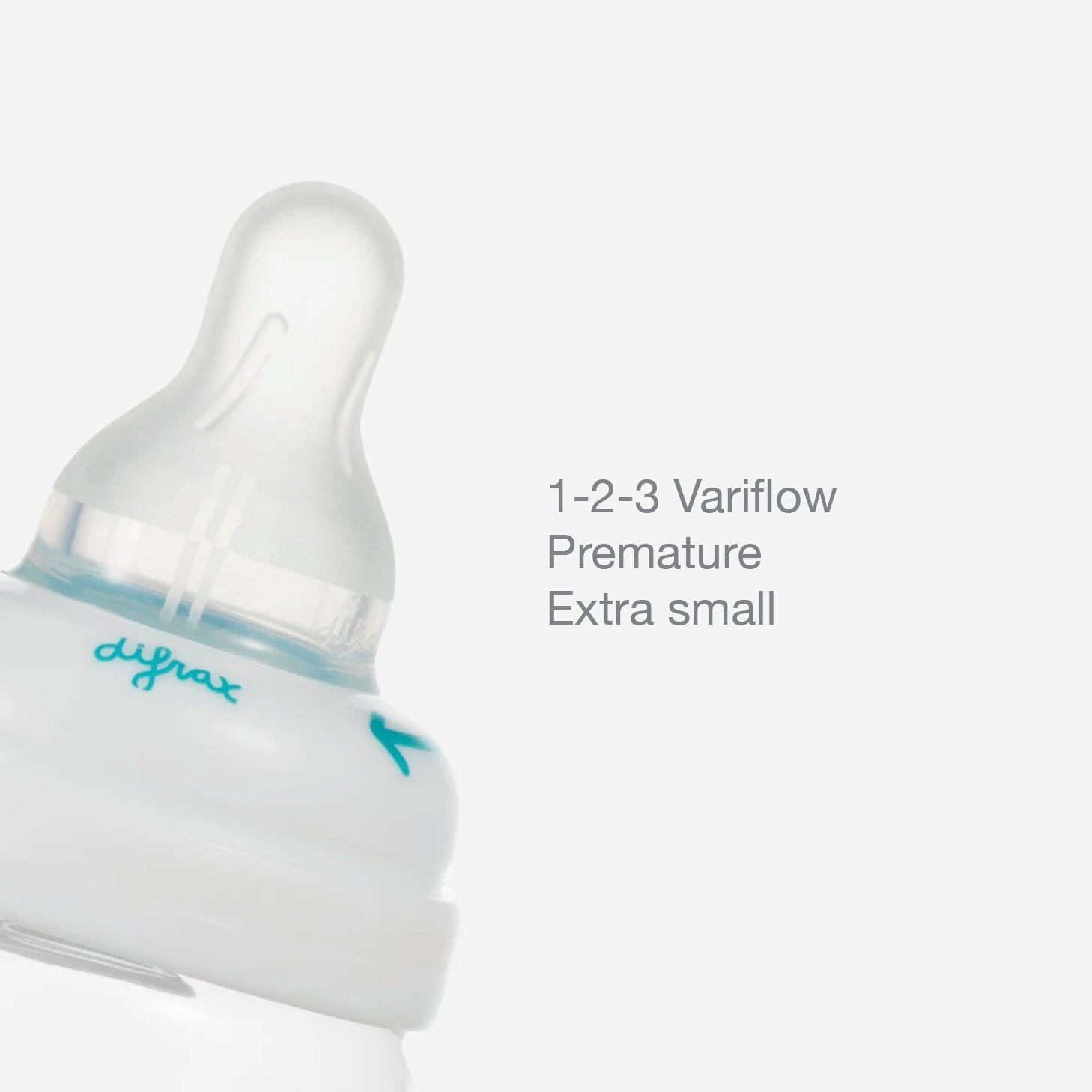 Difrax 1-2-3 Ring Teat XS Natural - 1-2-3 Variflow Premature Extra Small