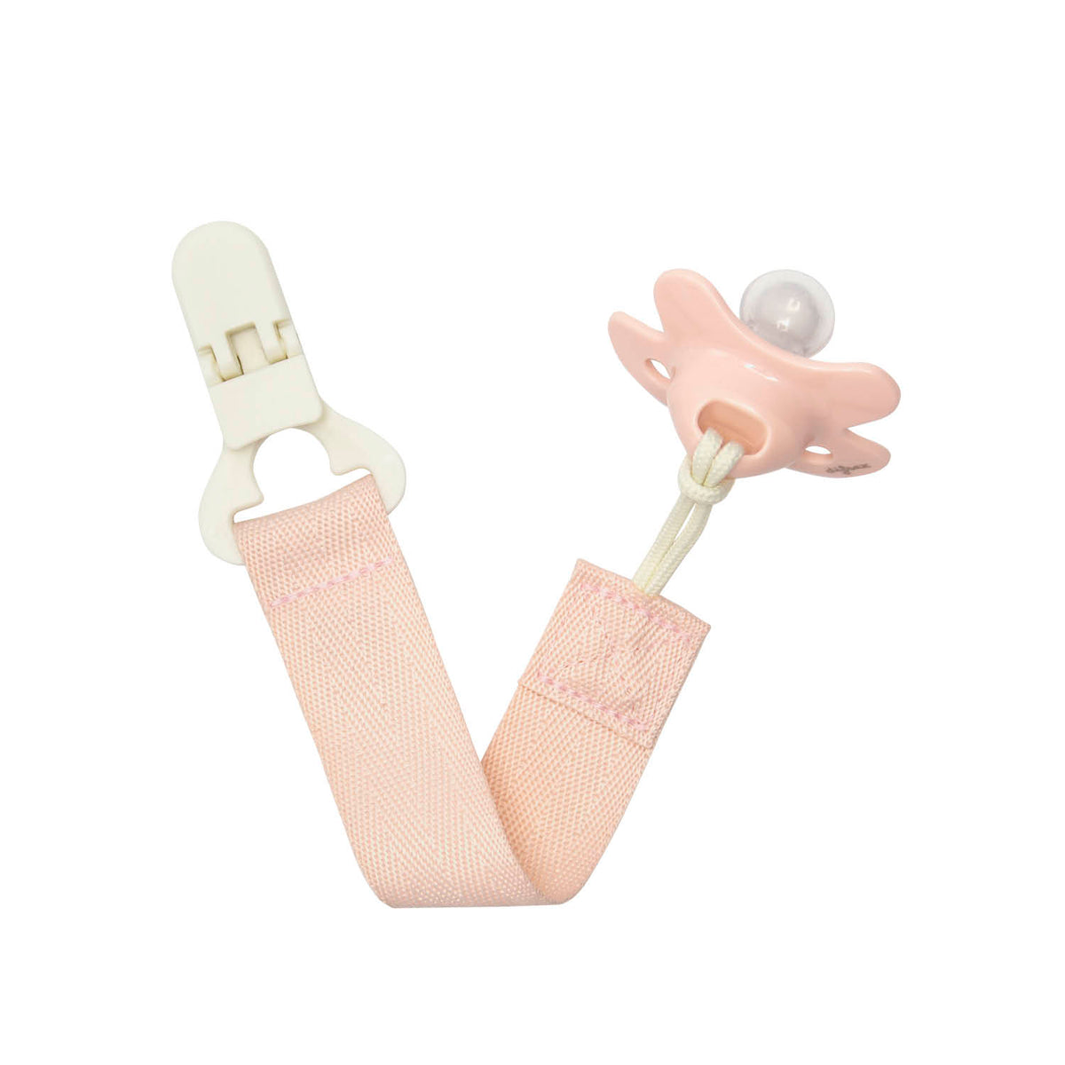Difrax Pacifier Cord - Blossom / White Clip