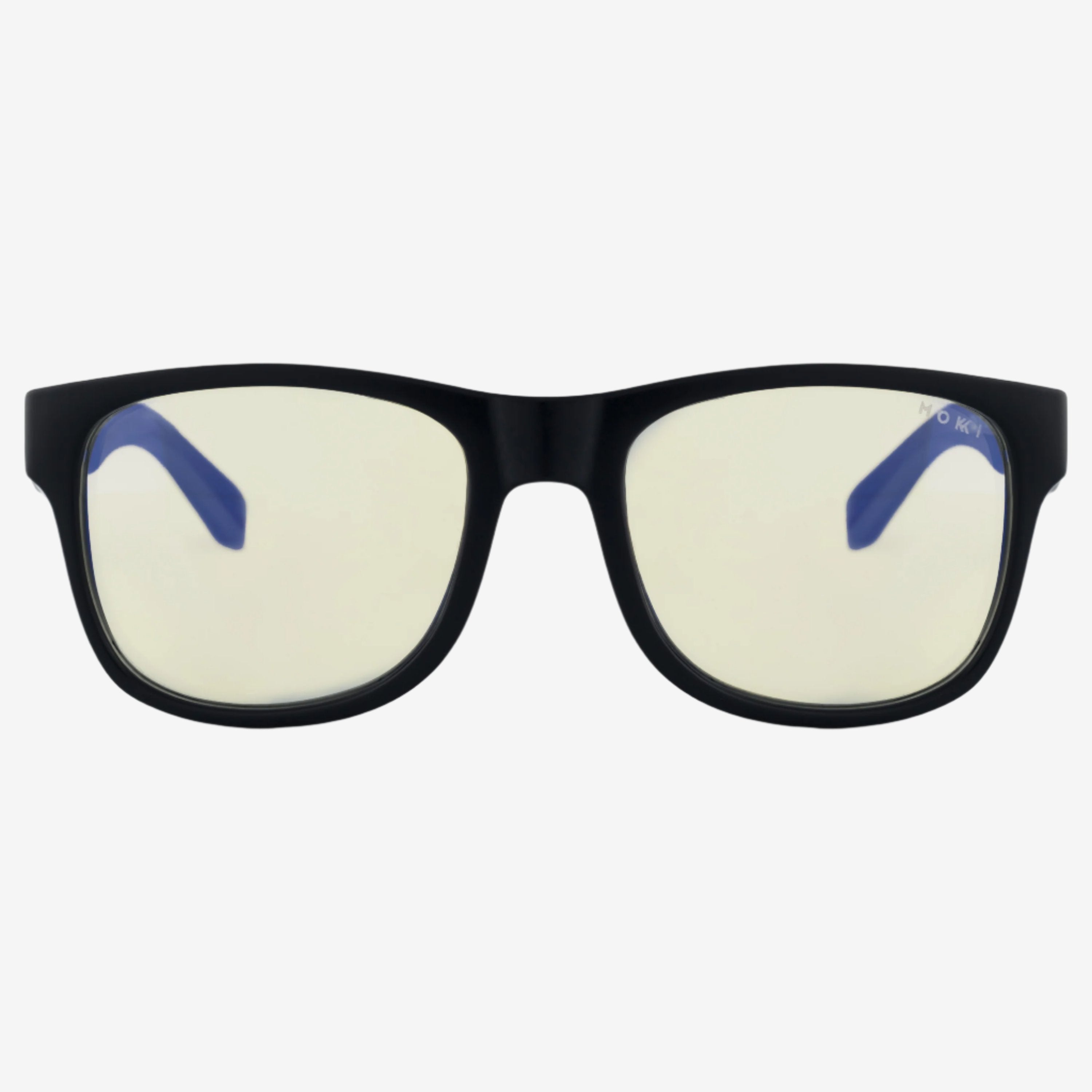 Mokki MultiUse Glasses (8-14 years) - Front View - Black with Temple Arms