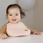 Difrax LOVI Silicone Bib - Nude - Closed