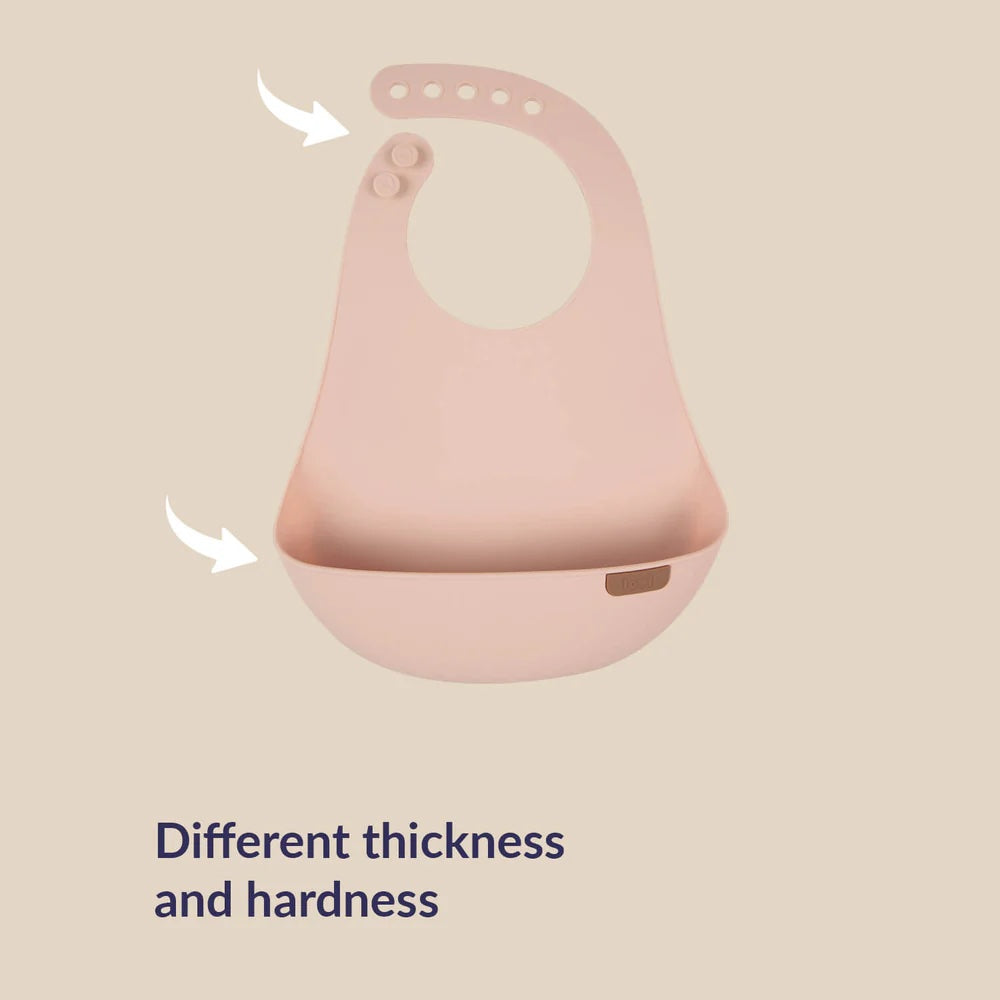 Difrax LOVI Silicone Bib - Nude - Thickness & Hardness