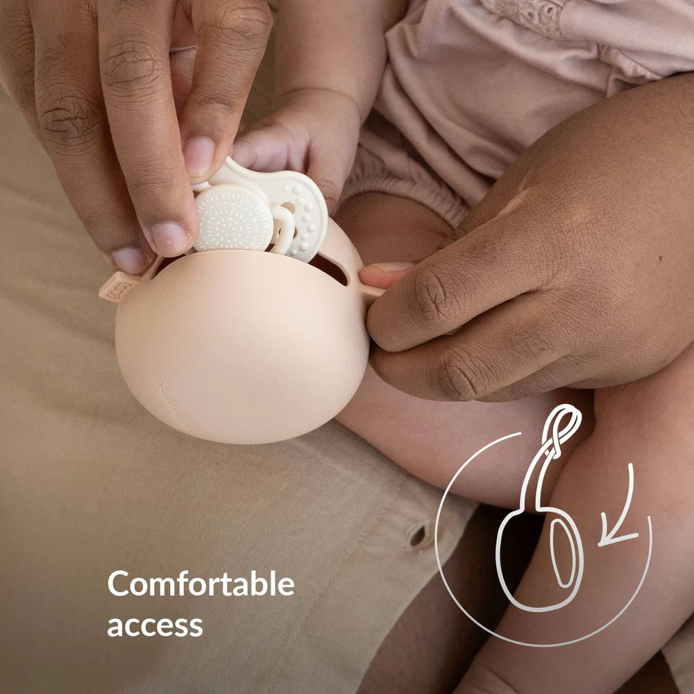 Difrax LOVI Silicone Soother Holder - Nude - Easy Access