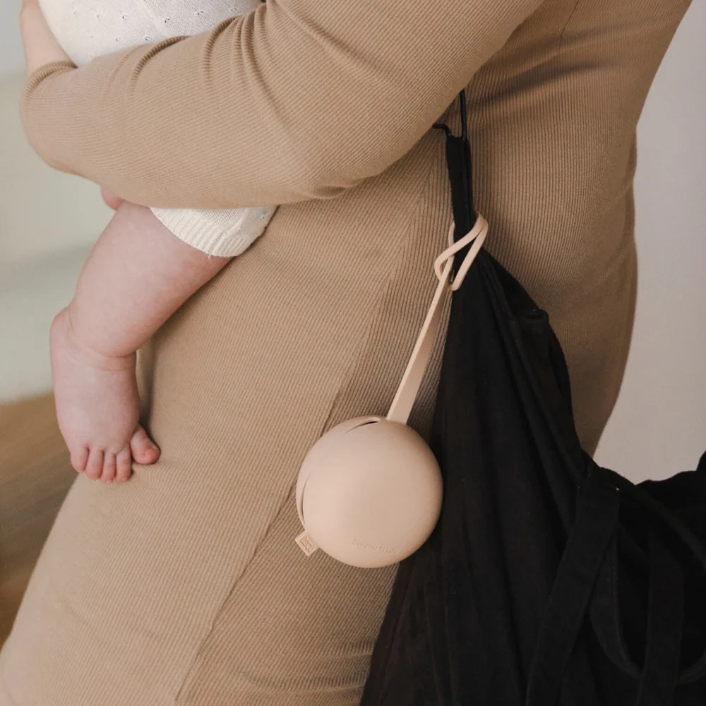 Difrax LOVI Silicone Soother Holder - Nude - Hooked on Handbag