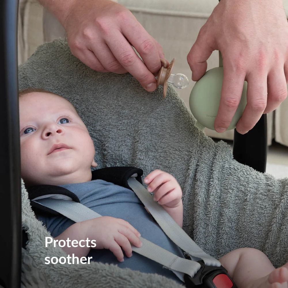 Difrax LOVI Silicone Soother Holder - Pistachio - Protects Pacifier