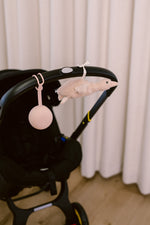 Difrax Lovi - Silicone Soother Holder - Blush - On Pram Handle