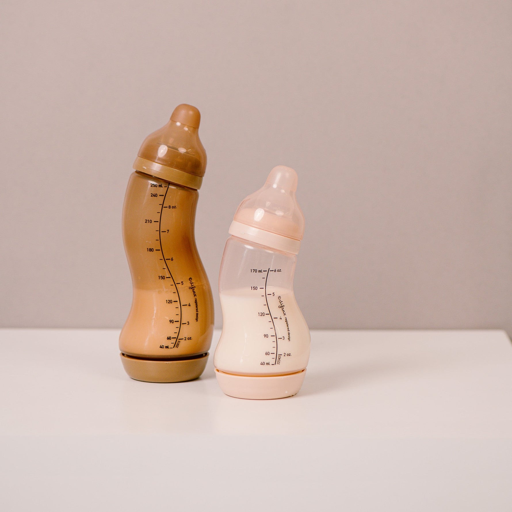 Difrax S-Bottle Natural 250ml Caramel & 170ml Blossom