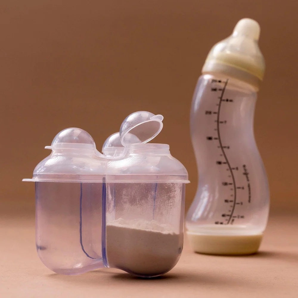 Difrax Three-Compartment Baby Formula Container - With S-Bottle
