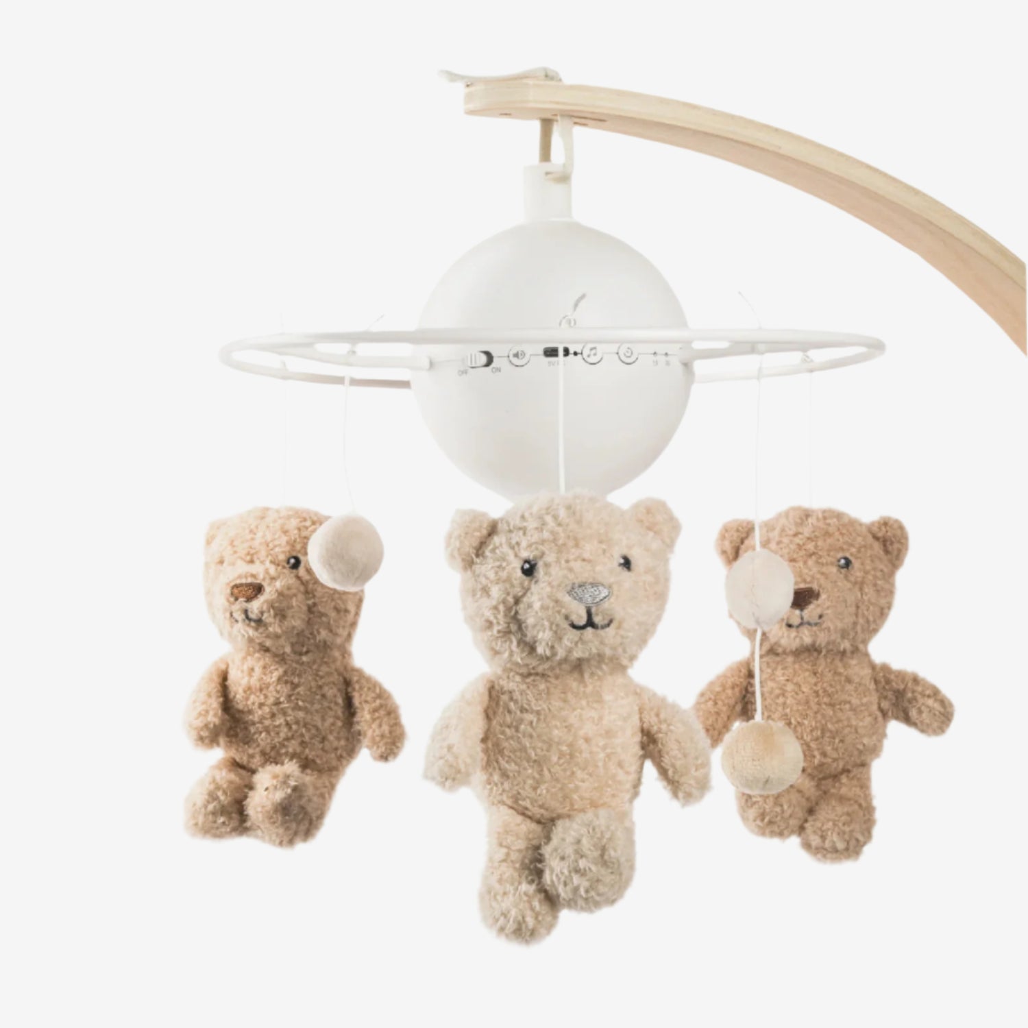 Lou Mobile - Plush Close Up - White
