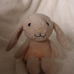 Milo Plush Night Light - Front View with Light On - Oat