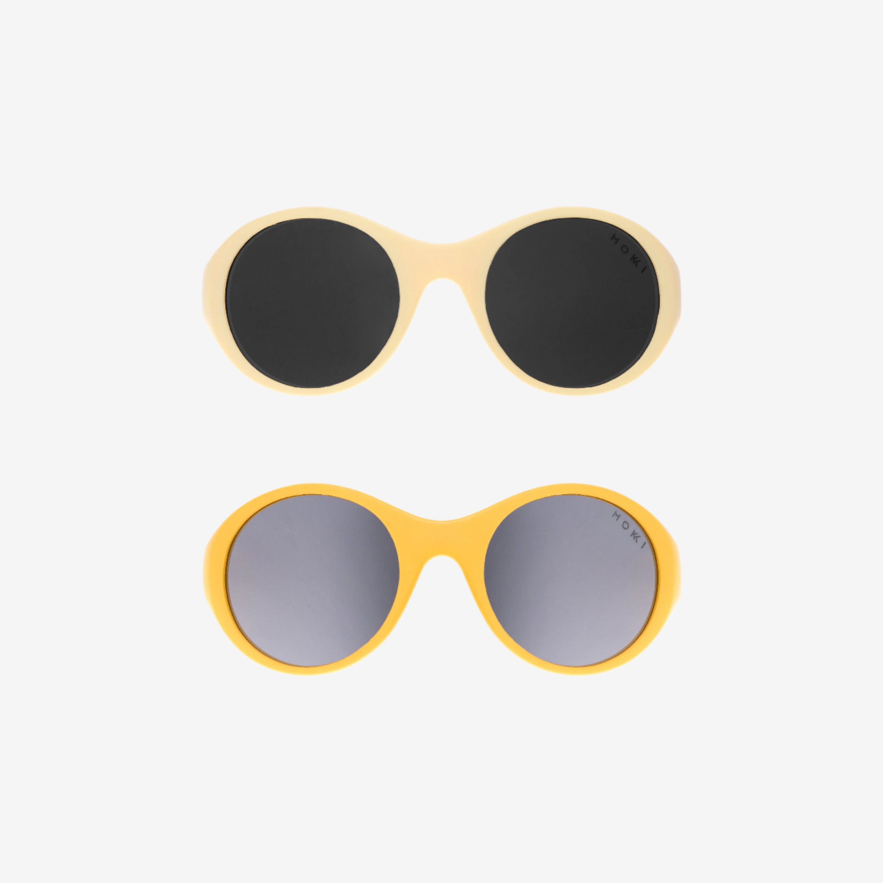 Mokki Click & Change Sunglasses (0-2 years) - Yellow Frame with Everyday and Active Lenses